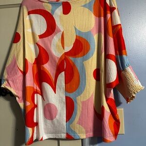 Source Unknown Multicolor Floral Blouse